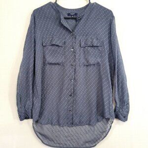 Madewell Gray Sheer Lightweight Casual Top size XS